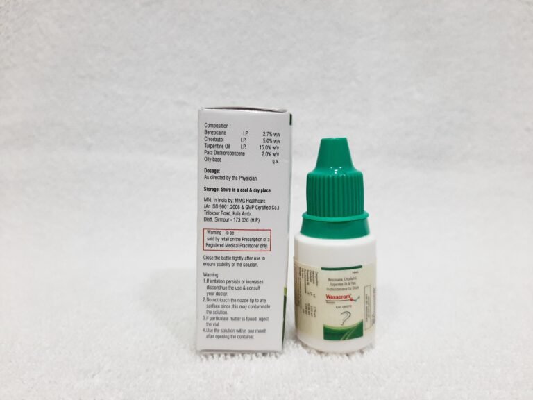 (Waxacrom Ear Drops) wax Dissolvent Antifungal & Antibacterial